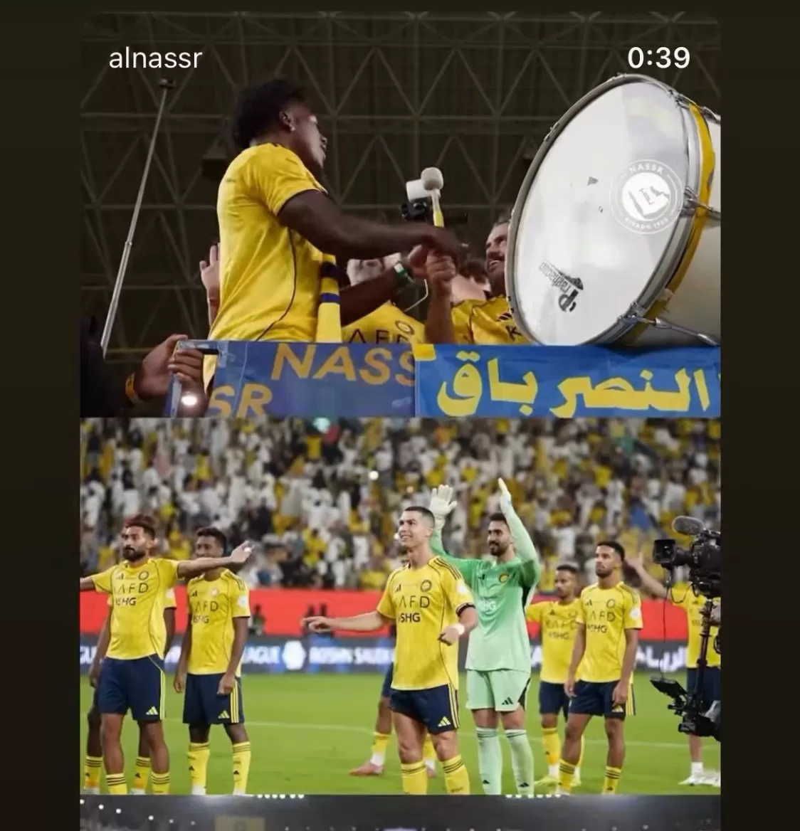 رونالدو يظهر في صورة مع "سبيد": هكذا نحتفل بعد انتصارات النصر