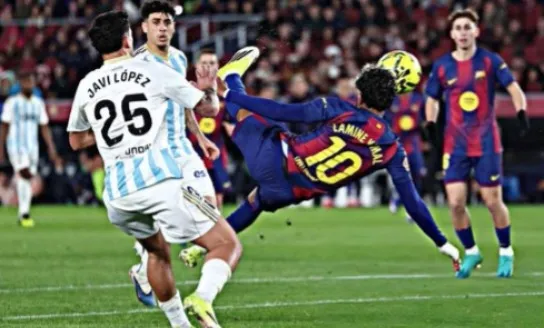 لامين يقود برشلونة لاستعادة الصدارة أمام أوفييدو